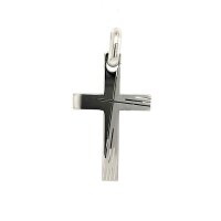 Kettenanhänger Kreuz, 925 Sterling Silber, matt /...