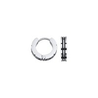 Scharniercreolen Emaille schwarz Stahl/Ø14x3mm...