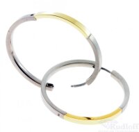 Boccia Titanium Creolen Ohrschmuck 0517-02 matt bicolor