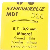 Mineralglas für Uhren MDT Uhrenglas 0,7-0,9mm...