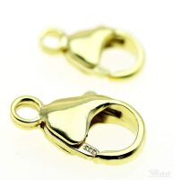 Schmuck Karabiner Barock echt Gold 8kt 333 Öse...