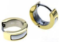 Boccia Titanium Ohrschmuck Scharnier Creolen vergoldet,...