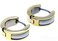 Boccia Titanium Ohrschmuck Scharnier Creolen vergoldet,...