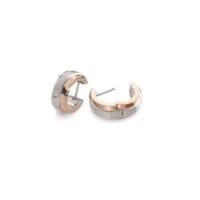 Boccia Damen-Creolen Titan bicolor rose vergoldet 0560-06