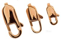 Schmuck Karabiner flache Form Edelstahl rotvergoldet 908809r