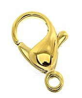 Schmuck Karabiner gewölbte Form Edelstahl vergoldet...