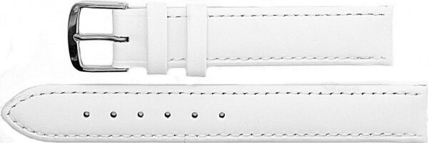 Uhrenarmband Ersatzband echt Leder Toledo weiß 399-14 Made in Germany