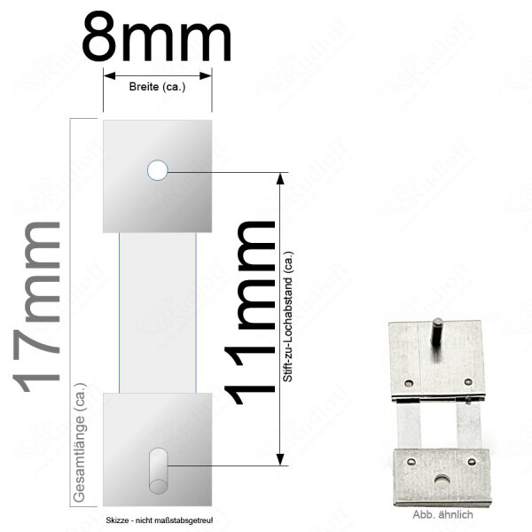 Pendelfeder für Standuhr, Großuhr Regulator 11mm Stiftabstand