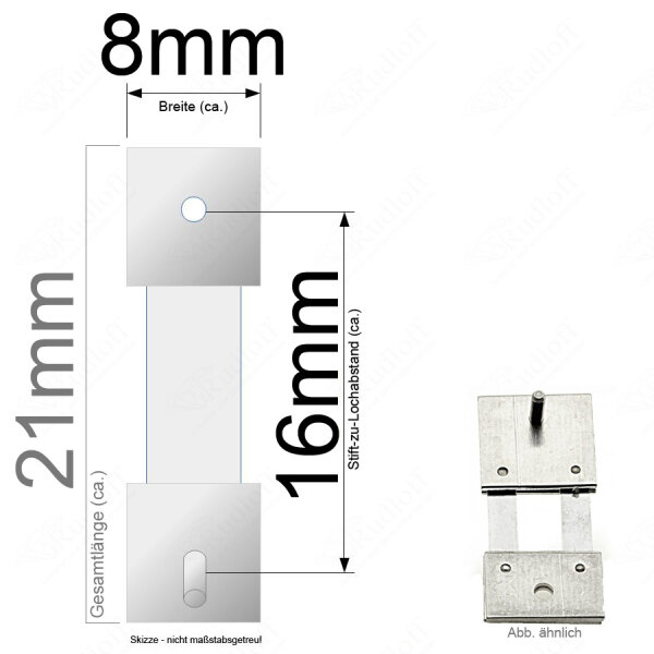 Pendelfeder für Standuhr, Großuhr Regulator 16mm Stiftabstand