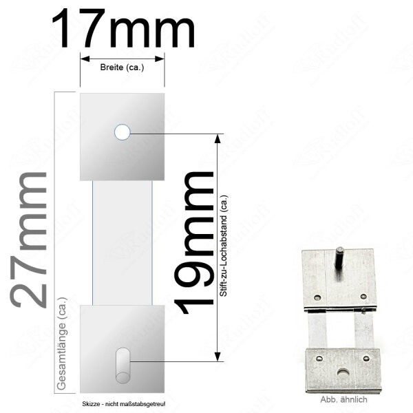 Pendelfeder für Standuhr, Großuhr Regulator 19mm Stiftabstand