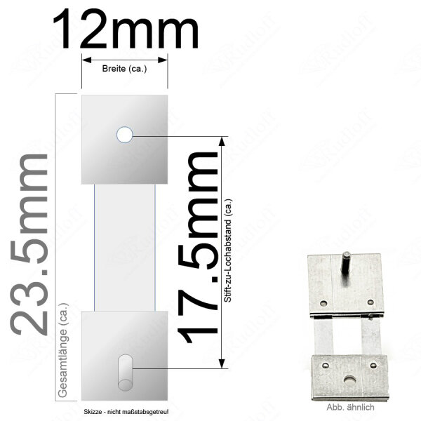 Pendelfeder für Standuhr, Großuhr Regulator 17,5mm Stiftabstand