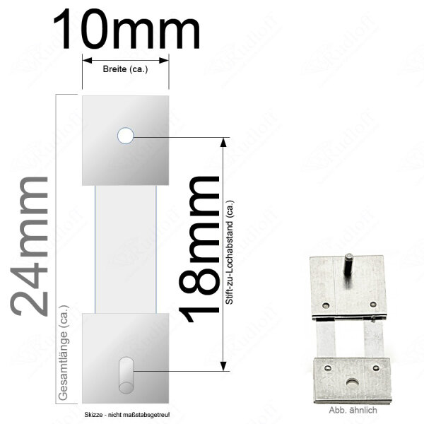 Pendelfeder für Standuhr, Großuhr Regulator 18mm Stiftabstand