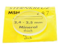 Mineralglas für Uhren MSM Uhrenglas 1,5mm flach rund