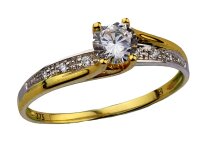 Damen-Ring Verlobungsring Antragsring aus 375 Gold mit...