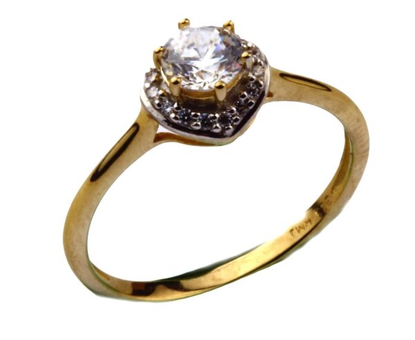 Damen-Ring Verlobungsring Antragsring aus 333 Gold mit Zirkonia 6-203389-001