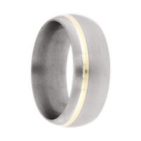 Ring aus Titan mit Goldeinlage PTS064