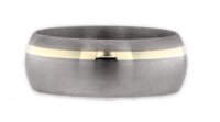 Ring aus Titan mit Goldeinlage PTS064