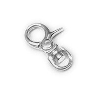 Schmuckkarabiner mit Wirbel 925/- Silber 28mm