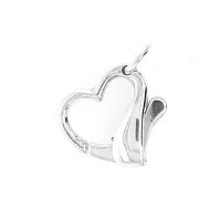 Schmuck-Karabiner Verschluss Herzform 925/- Silber 15mm