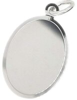 Kettenanhänger Gravurplatte oval Sterling Silber