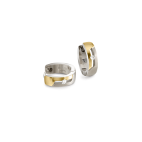 Boccia Brillantcreolen aus Titan bicolor 05045-04
