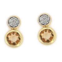 Ohrstecker aus echt 8 Karat (333) Gelbgold mit Zirkonia /...
