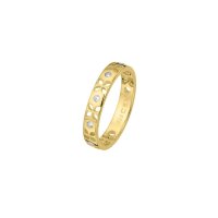 Damenring 925 Sterling-Silber vergoldet Zirkonia S-01335R
