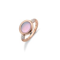 Damenring 925 Sterling-Silber rosé Zirkonia...