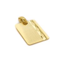 Kettenanhänger Gravurplatte aus echt 333 (8 Karat)...
