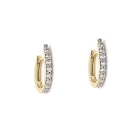 Ohrringe aus 8 Karat (333) Gelbgold poliert mit...