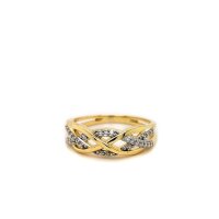 Damenring aus 8 Karat (333) Gelbgold mit...