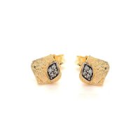 Damen-Ohrstecker aus 925 Sterling Silber texturiert...