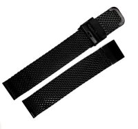 Uhrenarmband Edelstahl Milanaise Schwarz Klappverschluss...