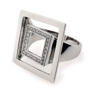 Avantgardistischer Damenring aus 925er Sterling Silber...