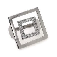 Avantgardistischer Damenring aus 925er Sterling Silber...