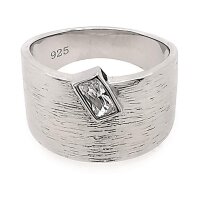 Breiter Damenring aus 925er Sterling Silber Strukturiert...