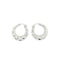 Gedrehten Creolen aus 925 Sterling Silber