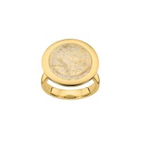 Damenring 925 Sterling-Silber vergoldet mit Bergkristall...
