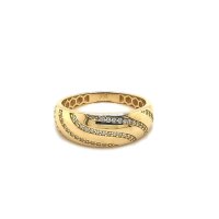 Damenring aus 8 Karat (333) Gelbgold mit Zirkonia