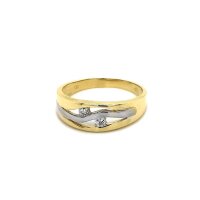 Damenring aus 8 Karat (333) Gold, Bicolor mit Zirkonia,...