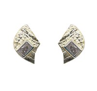 Damen-Ohrstecker aus 925 Sterling Silber matt vergoldet