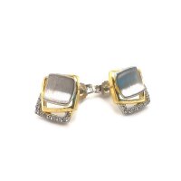Damen-Ohrstecker aus 925 Sterling Silber mit vergoldeten...