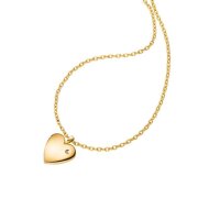 Boccia Goldplattiertes Brillantcollier aus Reintitan...