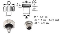 Schraubkrone mit Tubus für Armbanduhren