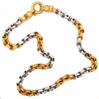 Goldkette Erbskette aus 14 Karat (585) Bicolor, 45cm