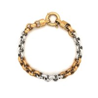 Erbsarmband aus 14 Karat (585) Bicolor Gold, 19cm