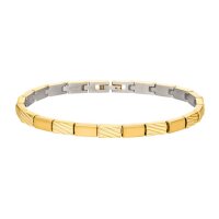 Boccia Titan-Armband, teilpoliert goldplattiert –...