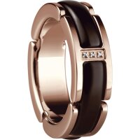 BERING Time Schmuck Ring Edelstahl Keramik braun...