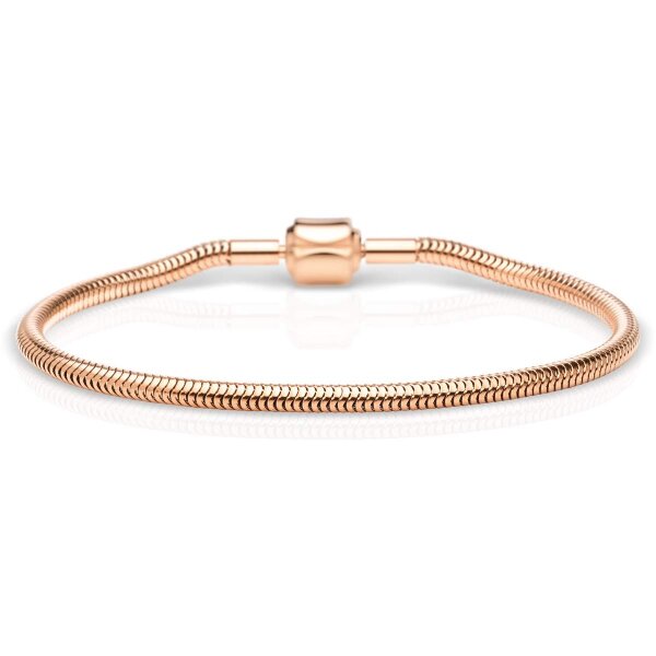 BERING Damen-Armband Schlange rosé für Charms Edelstahl 615-30-X