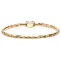 BERING Damen-Armband für Charms Edelstahl vergoldet...